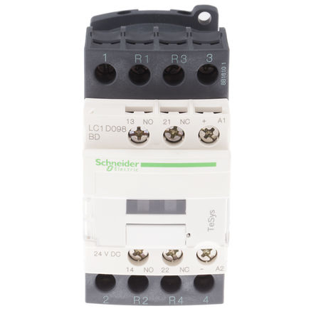 Schneider Electric - LC1D098BD - Schneider Electric Tesys D LC1D ϵ�� �Ӵ��� LC1D098BD, 2 ����/2 ���գ�����������/���գ�����������, 9 A, 24 V ֱ����Ȧ		