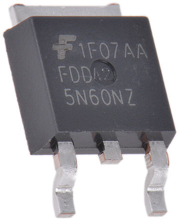 Fairchild Semiconductor - FDD5N60NZTM - Fairchild Semiconductor UniFET ϵ Si N MOSFET FDD5N60NZTM, 2.4 A, Vds=600 V, 3 DPAKװ		