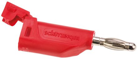 Schutzinger - FK15S RED - Schutzinger FK15S RED 红色 可堆叠香蕉插头, 30 V ac, 60 V dc 16A, 镀镍触点		