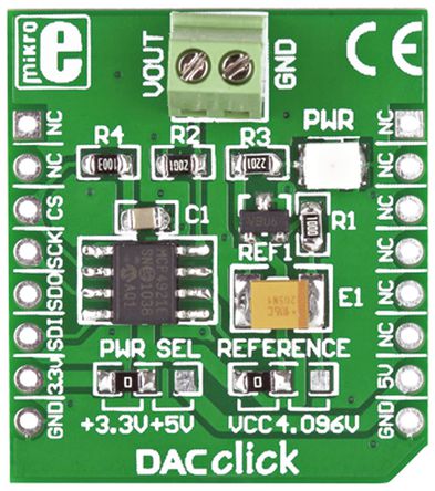 MikroElektronika - MIKROE-950 - MikroElektronika DAC Arduino Shield MIKROE-950;  MIKROE-950		