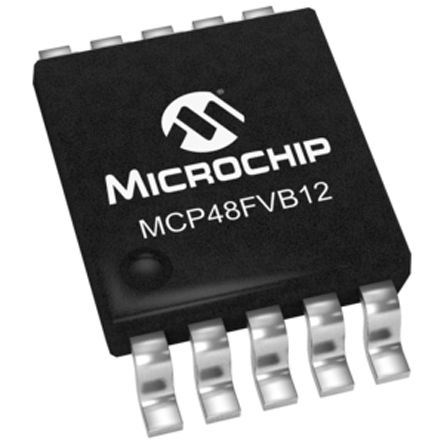 Microchip - MCP48FVB12-E/UN - Microchip MCP48FVB12-E/UN ˫ 10 λ DAC, SPI4 ߣӿ, 10 MSOPװ		