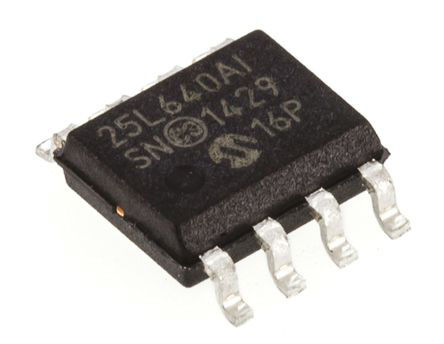Microchip - 25LC640A-I/SN - Microchip 25LC640A-I/SN  EEPROM 洢, 64kbit, SPIӿ, 100ns, 2.5  5.5 V, 8 SOICװ		