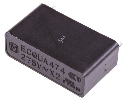 Panasonic - ECQUAAF474MA - Panasonic ECQUA ϵ 470nF ۱ϩ (PP) ECQUAAF474MA, 20%, 275 V , ͨ		