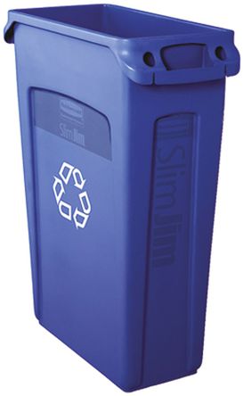 Rubbermaid Commercial Products - FG354007BLUE - Rubbermaid Commercial Products Slim Jim 87L ɫ PE  FG354007BLUE, 762 x 279 x 558mm		