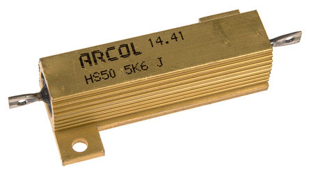 Arcol - HS50 5K6 J - Arcol HS50 ϵ HS50 5K6 J 50W 5.6k 5%  尲װ̶ֵ, Ӷ, Ƿװ		