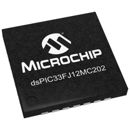 Microchip - dsPIC33FJ12MC202-I/ML - Microchip dsPIC33F ϵ 16 bit dsPIC MCU dsPIC33FJ12MC202-I/ML, 40MIPS, 12 kB ROM , 1 kB RAM, QFN-28		