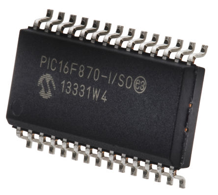 Microchip - PIC16F870-I/SO - Microchip PIC16F ϵ 8 bit PIC MCU PIC16F870-I/SO, 20MHz, 2K x 14 ֣64 x 8  ROM , 128 B RAM, SOIC-28		