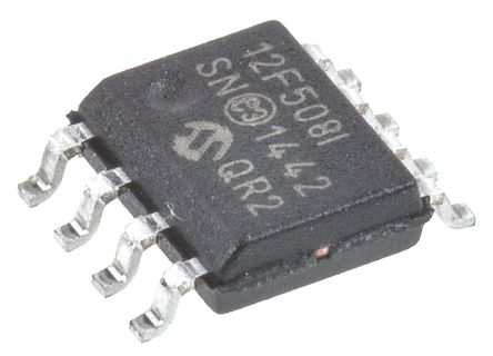 Microchip - PIC12F508-I/SN - Microchip PIC12 ϵ 8 bit PIC MCU PIC12F508-I/SN, 4MHz, 512 x 12  ROM , 25 B RAM, SOIC-8		