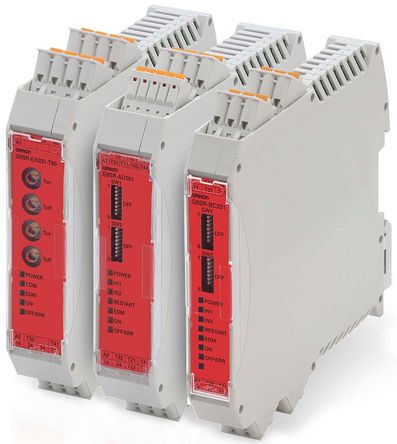 Omron - G9SR-AD201-RC - Omron G9SR-AD 系列 可配置 双通道 安全继电器 G9SR-AD201-RC, 19.2 → 28.8 V 直流电源, 2 安全触点		