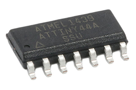 Microchip - ATTINY44A-SSU - Microchip ATtiny ϵ 8 bit AVR MCU ATTINY44A-SSU, 20MHz, 256 B4 kB ROM , 256 B RAM, SOIC-14		