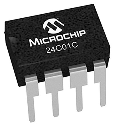 Microchip - 24C01C/P - Microchip 24C01C/P EEPROM 洢, 1kbit, 128 x, 8bit  - I2Cӿ, 3500ns, 4.5  5.5 V, 8 PDIPװ		