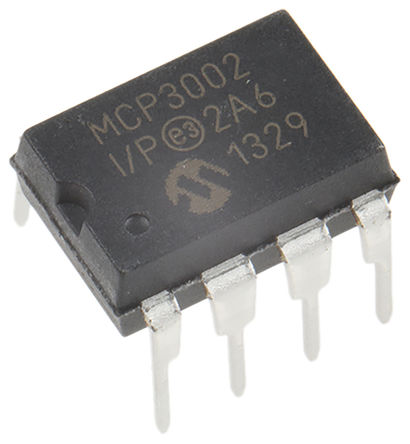 Microchip - MCP3002-I/P - Microchip MCP3002-I/P 10 λ ADC, , SPIӿ, 8 PDIPװ		