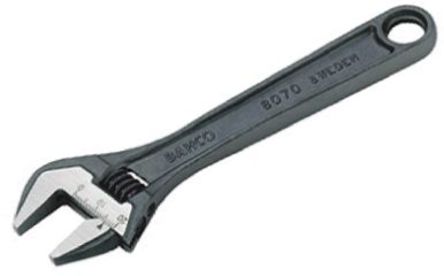 Bahco - 8074 - Bahco 44mm钳口 合金钢 可调扳手 8074, 380 mm总长		