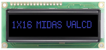 Midas - MC11605A12W-VNMLB - Midas MC11605 ϵ ͸ʽ ĸ LCD ɫʾ 500, LED, 116ַ		