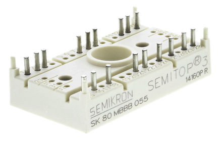 Semikron - SK 80 MBBB 055 - Semikron  Si N MOSFET SK 80 MBBB 055, 117 A, Vds=55 V, 28 SEMITOP3װ		