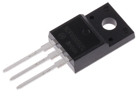 ON Semiconductor - NDF05N50ZG - ON Semiconductor Si N沟道 MOSFET NDF05N50ZG, 5.5 A, Vds=500 V, 3引脚 TO-220FP封装		