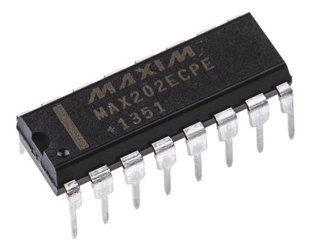 Maxim - MAX202ECPE+ - Maxim MAX202ECPE+ 120kbps ·շ, EIA/TIA-232-E, RS-232, V.28ӿ, 2-TX 2-RX 2-TRX, 5 VԴ, 16 PDIPװ		