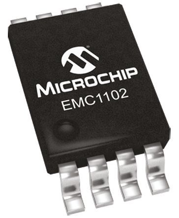 Microchip - EMC1102-ACZL-TR - Microchip EMC1102-ACZL-TR 11 λ ¶Ⱥʪȴ, 2Cȷ, 1 ߽ӿ, 3  3.6 VԴ, -40  +125 C¶, 8 MSOPװ		