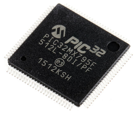 Microchip - PIC32MX795F512L-80I/PF - PIC32MX ϵ Microchip 32 bit MIPS32 MCU PIC32MX795F512L-80I/PF, 80MHz, 512 kB ROM , 128 kB RAM 2xUSB, TQFP-100		