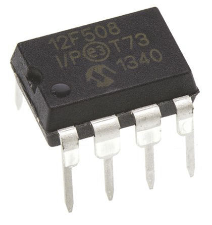 Microchip - PIC12F508-I/P - Microchip PIC12 ϵ 8 bit PIC MCU PIC12F508-I/P, 4MHz, 512 x 12  ROM , 25 B RAM, PDIP-8		