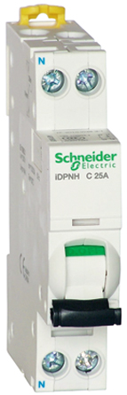 Schneider Electric - A9P28640 - Schneider Electric Acti 9 iDPN ϵ 1 + N 40 A MCB A9P28640, 10 kA Ͽ, C բ		