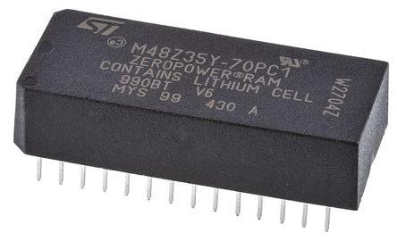 STMicroelectronics - M48Z35Y-70PC1 - M48Z35Y-70PC1, 256kbit NVRAM 洢, 4.5  5.5 V, 0  +70 C, 28 PCDIPװ		