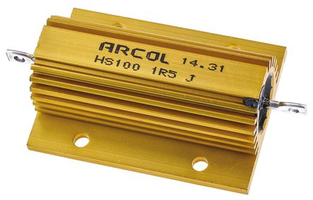 Arcol - HS100 1R5 J - Arcol HS100 ϵ HS100 1R5 J 100W 1.5 5%  尲װ̶ֵ, Ӷ, Ƿװ		