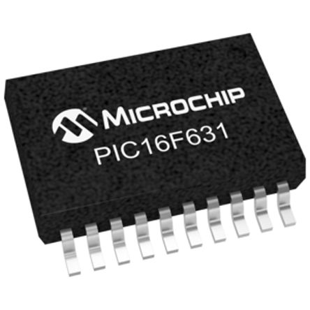 Microchip - PIC16F631-E/SS - Microchip PIC16F ϵ 8 bit PIC MCU PIC16F631-E/SS, 20MHz, 1024 B ROM , 64 B RAM, SSOP-20		