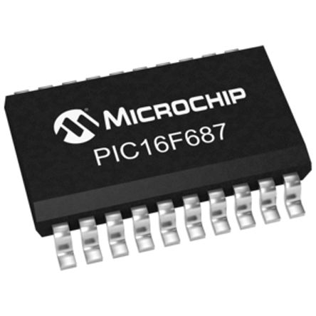 Microchip - PIC16F687-I/SO - Microchip PIC16F ϵ 8 bit PIC MCU PIC16F687-I/SO, 20MHz, 2048  ROM , 128 B RAM, SOIC-20		