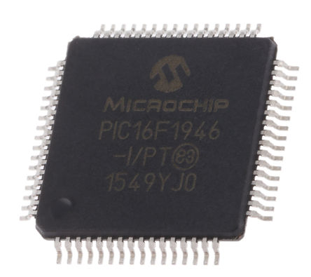 Microchip - PIC16F1946-I/PT - Microchip PIC16F ϵ 8 bit PIC MCU PIC16F1946-I/PT, 32MHz, 14 kB ROM , 256 B512 B RAM, TQFP-64		