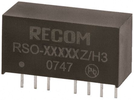 Recom - RSO-1212DZ - Recom RSO ϵ 1W ʽֱ-ֱת RSO-1212DZ, 4.5  18 V ֱ, 12V dc, 42mA, 1kV dcѹ, 75  80%Ч		