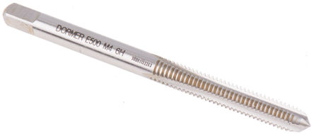 Dormer - E500 4.0 X 0.70 3FL BOTT - Dormer E500 4.0 X 0.70 3FL BOTT 53 mm长 直柄 高速钢 M4 直槽，插头 螺纹丝锥		