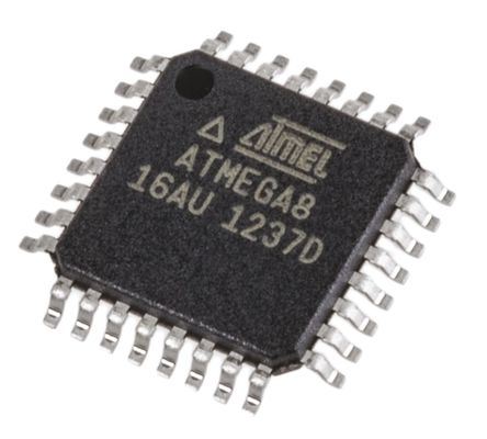 Atmel - ATMEGA8-16AU - Atmel ATmega ϵ 8 bit AVR MCU ATMEGA8-16AU, 16MHz, 512 B8 kB ROM , 1 kB RAM, TQFP-32		