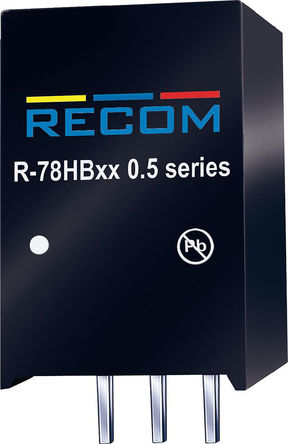 Recom - R-78HB5.0-0.5/W - Recom R-78HB ϵ ֱ - ֱѹ R-78HB5.0-0.5/W, 9  72V dc, 5V, 500mA SIP װ		