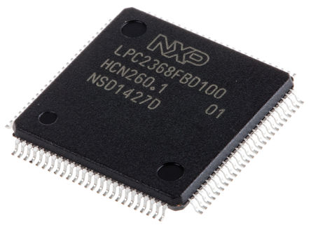NXP - LPC2368FBD100,551 - NXP LPC23 ϵ 16/32 bit ARM7TDMI-S MCU LPC2368FBD100,551, 72MHz, 512 kB ROM , 58 kB RAM, 1xUSB, LQFP-100		