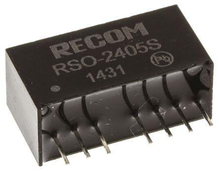 Recom - RSO-2405S - Recom RSO ϵ 1W ʽֱ-ֱת RSO-2405S, 18  36 V ֱ, 5V dc, 200mA, 500V acѹ, SIPװ		