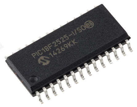 Microchip - PIC18F2525-I/SO - Microchip PIC18F ϵ 8 bit PIC MCU PIC18F2525-I/SO, 40MHz, 48 kB1024 B ROM , 3986 B RAM, SOIC-28		