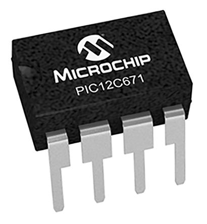 Microchip - PIC12C671-04I/P - Microchip PIC ϵ 8 bit PIC12C MCU PIC12C671-04I/P, 4MHz, 1.75 kB ROM OTP, 128 B RAM, PDIP-8		