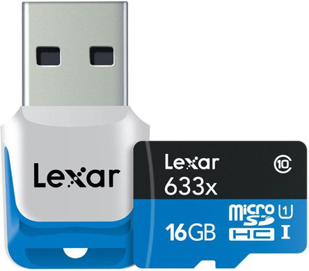 Lexar - LSDMI16GBBEU633R - Lexar Professional 16 GB 10 SLC MicroSDHC LSDMI16GBBEU633R		