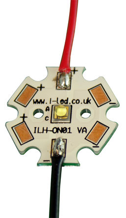 Intelligent LED Solutions - ILH-ON01-FRED-SC211-WIR200. - ILS OSLON 80 1+ PowerStar ϵ ɫ Բ LED  ILH-ON01-FRED-SC211-WIR200., 201 mW, 		