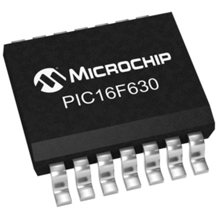 Microchip - PIC16F630-I/SL - Microchip PIC16F ϵ 8 bit PIC MCU PIC16F630-I/SL, 20MHz, 1024 x 14 ֣128 B ROM , 64 B RAM, SOIC-14		
