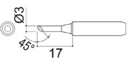 Hakko - 900M-T-3CF - Hakko 900M ϵ, 3 mm 45 Բ ͷ, ʹHakko 701Hakko 702BHakko 928 ̨		