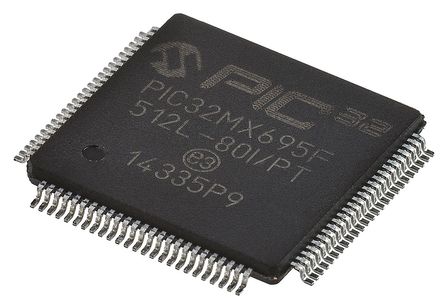 Microchip - PIC32MX695F512L-80I/PT - Microchip PIC32MX ϵ 32 bit PIC MCU PIC32MX695F512L-80I/PT, 80MHz, 12 kB512 kB ROM , 128 kB RAM, 1xUSB, TQFP-100		