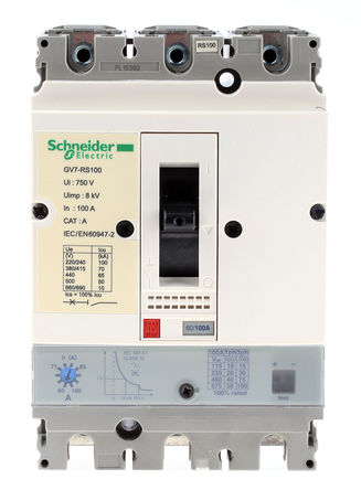 Schneider Electric - GV7RS100 - Schneider Electric TeSys GV7R ϵ 60  100 A 3 綯· GV7RS100, 10 kAϿ, 690 V 		