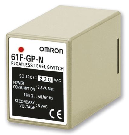 Omron - 61FGPN224ACCE - Omron 1 DIN찲װ Һλ 61FGPN224ACCE, 8V ac̽ͷ, 24 V  Դ, 49.4 x 38 x 80mm		