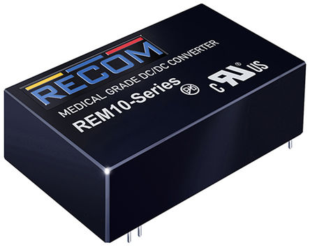 Recom - REM10-2412S/A - Recom REM10 ϵ 10W ʽֱ-ֱת REM10-2412S/A, 18  36 V ֱ, 12V dc, Maximum of 830mA, 5kV acѹ		