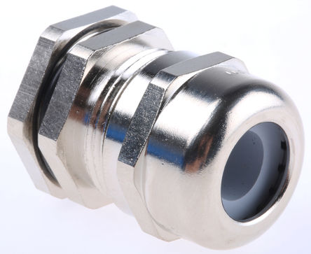 Lapp - 52003520+52015800 - Lapp IP68 镀镍黄铜 带锁紧螺母的电缆固定头 52003520+52015800, 4mm 至 8.9916mm电缆直径, -30°C至+80°C, PG13.5螺纹		