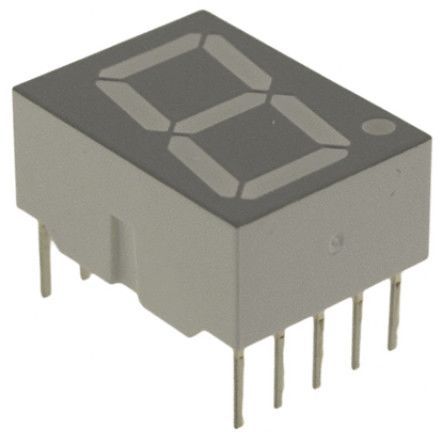 Broadcom - HDSP-H101 - Broadcom 1ַ 7  ɫ LED  HDSP-H101, 4.2 mcd, ҲС, 14.2mmַ, ͨװװ		