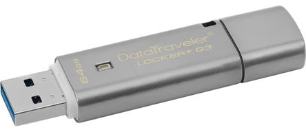 Kingston - DTLPG3/64GB - Kingston DataTraveler Locker+ 64 GB USB 3.0 U, ߼ܹ		