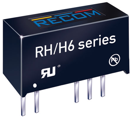 Recom - RH-2405D/H6 - Recom RH ϵ 1W ʽֱ-ֱת RH-2405D/H6, 5V dc, 100mA, 4kVѹ, 78%Ч, 7 Pin SIPװ		